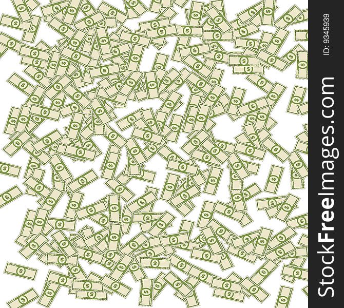 A background full of replicated dollar bills. Fully scalable vector illustration. A background full of replicated dollar bills. Fully scalable vector illustration.