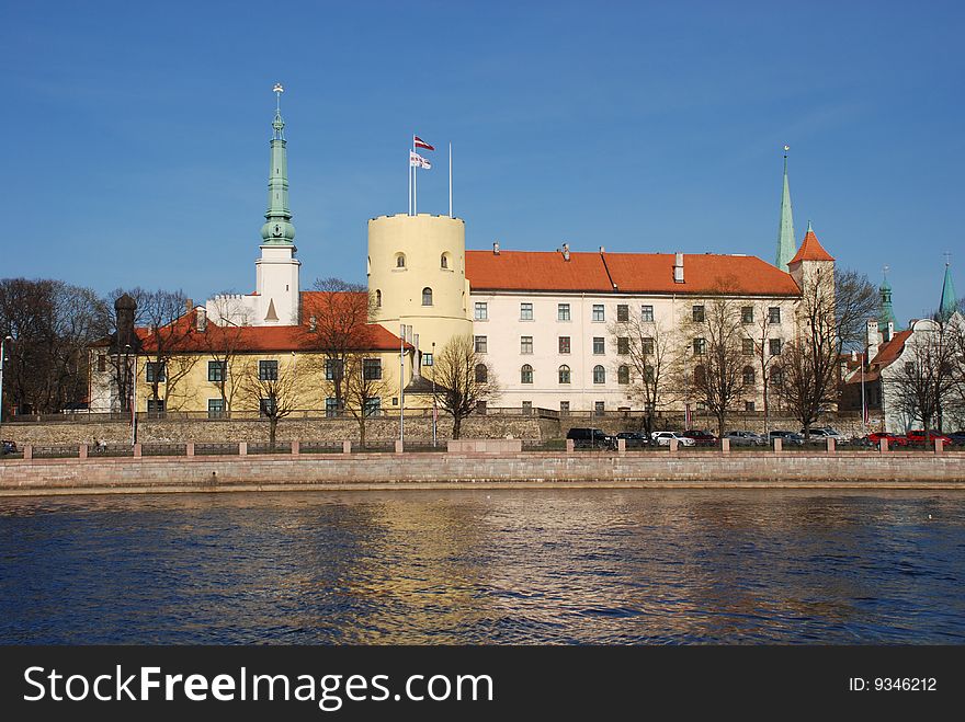 The Riga castle, president residence of Latvia.