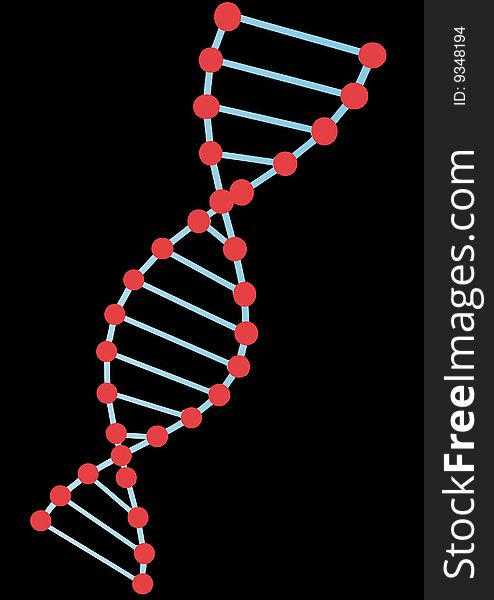 Dna model vector colorful illustration