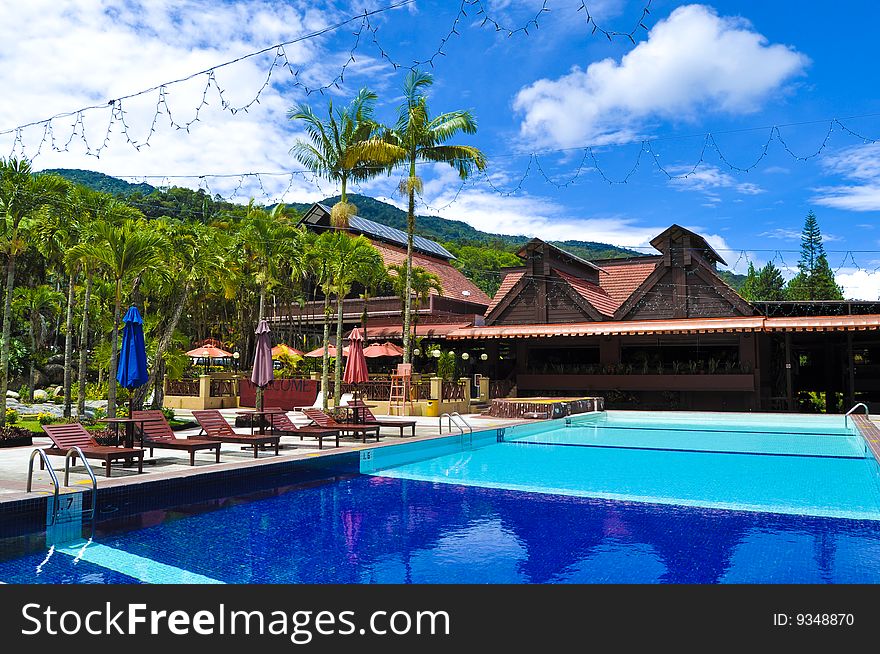 Swimming Pool at Tropical Resort