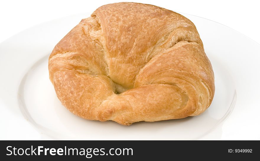 Croissants on a table wooden background