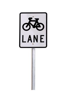 Bicycle Lane Traffic Sign - Australian Road Sign Royalty Free Stock Photos