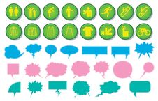 Icon And Speech Bubble Designs Stock Photos Icon And Speech Bubble Designs Stock Photos