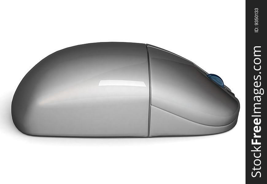 Three dimensional isolated wireless mouse. Three dimensional isolated wireless mouse