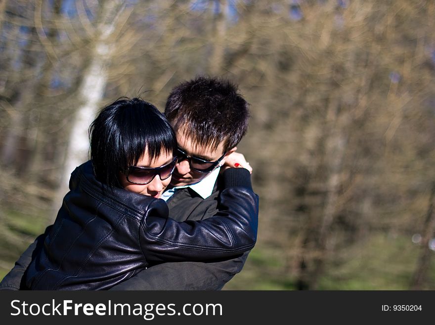 Beautiful young couple in love