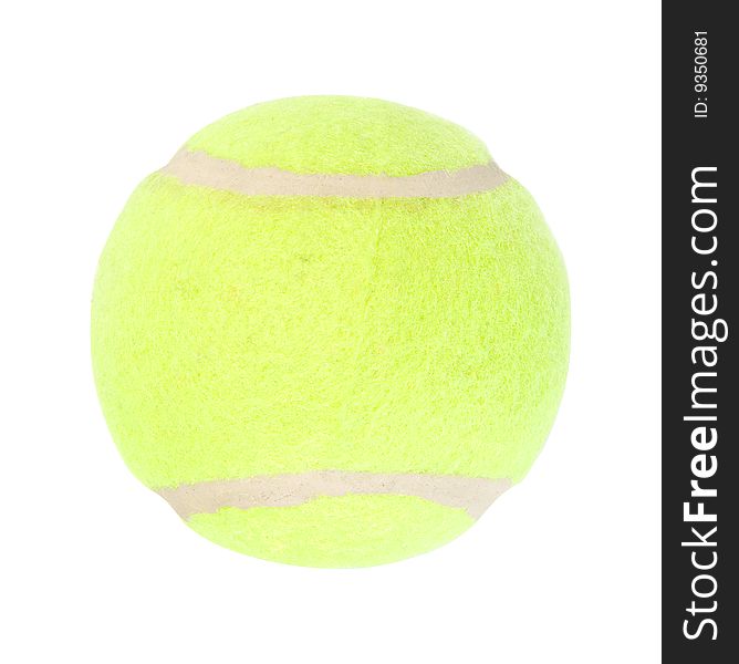 Tennis ball isolated on white. Clipping path