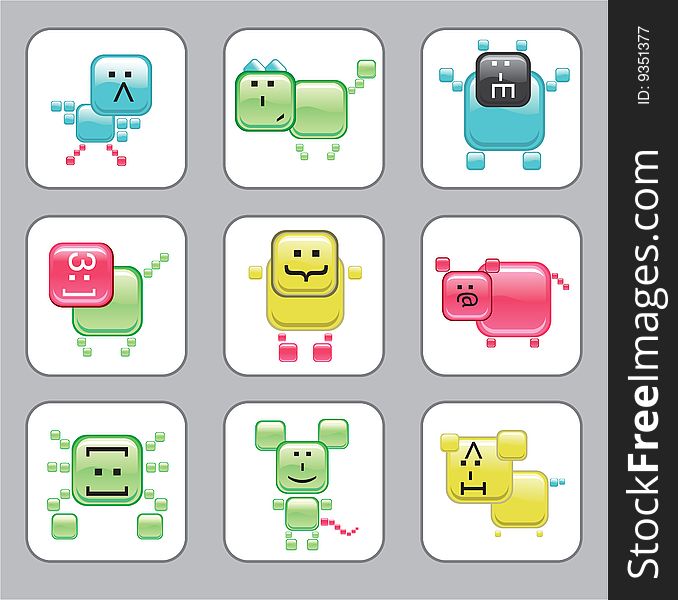 Glossy internet characters icons. To see similar, please visit my gallery. Glossy internet characters icons. To see similar, please visit my gallery.