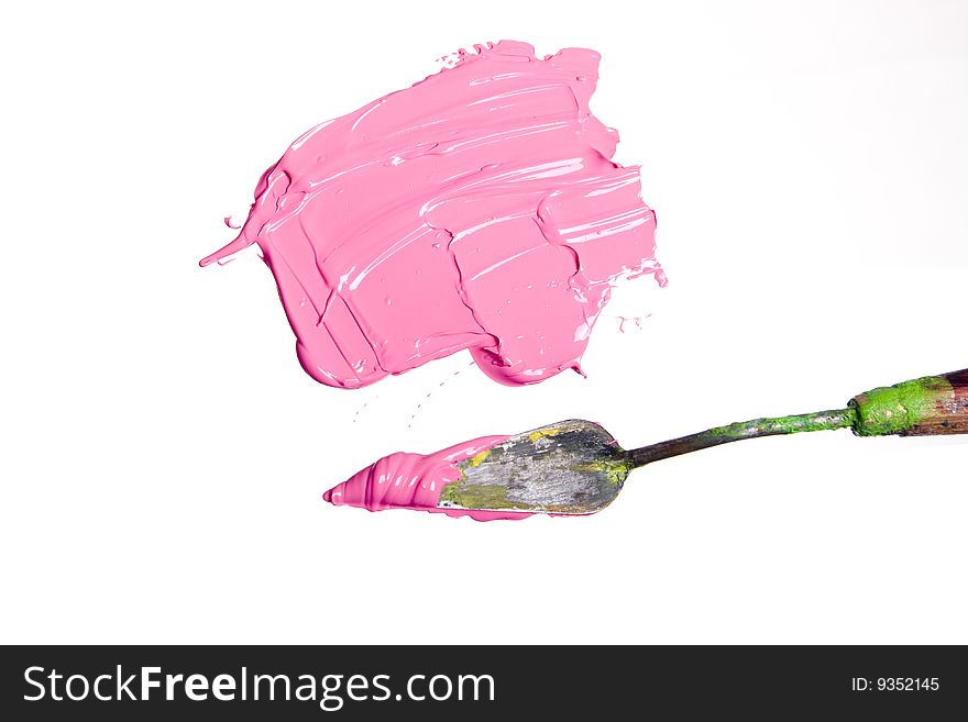 Acrylic paint isolated