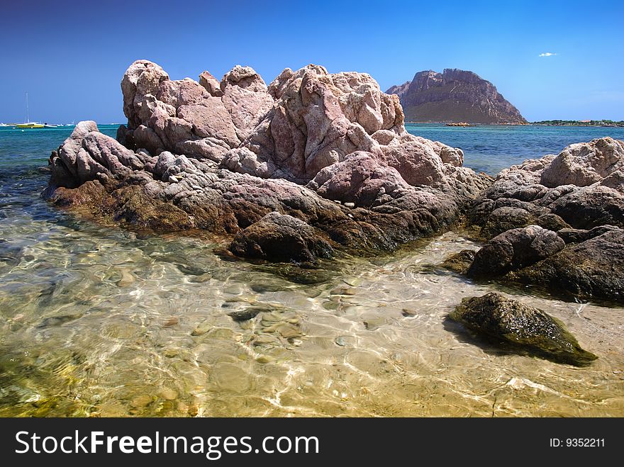 Rocks on the coast in Sardinia, Italy. Rocks on the coast in Sardinia, Italy