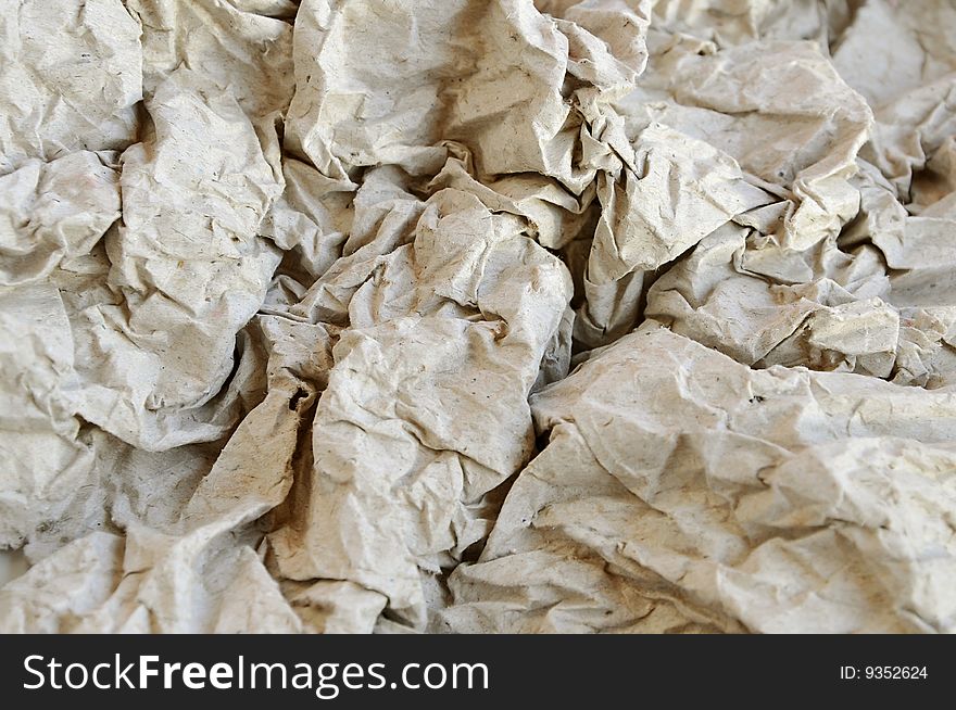 Old crushed gray paper texture. Old crushed gray paper texture.