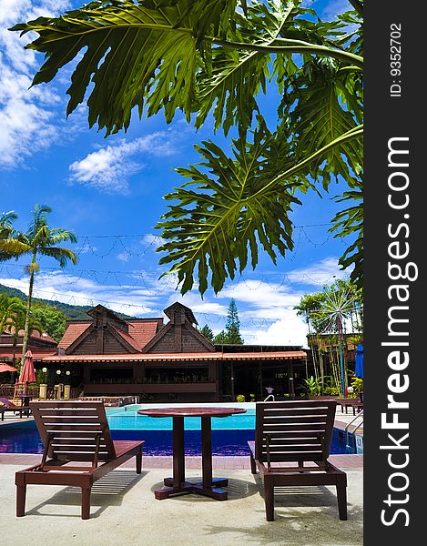 Swimming Pool at Tropical Resort