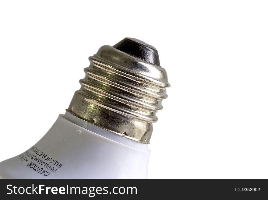 Base of a light bulb isolated on white