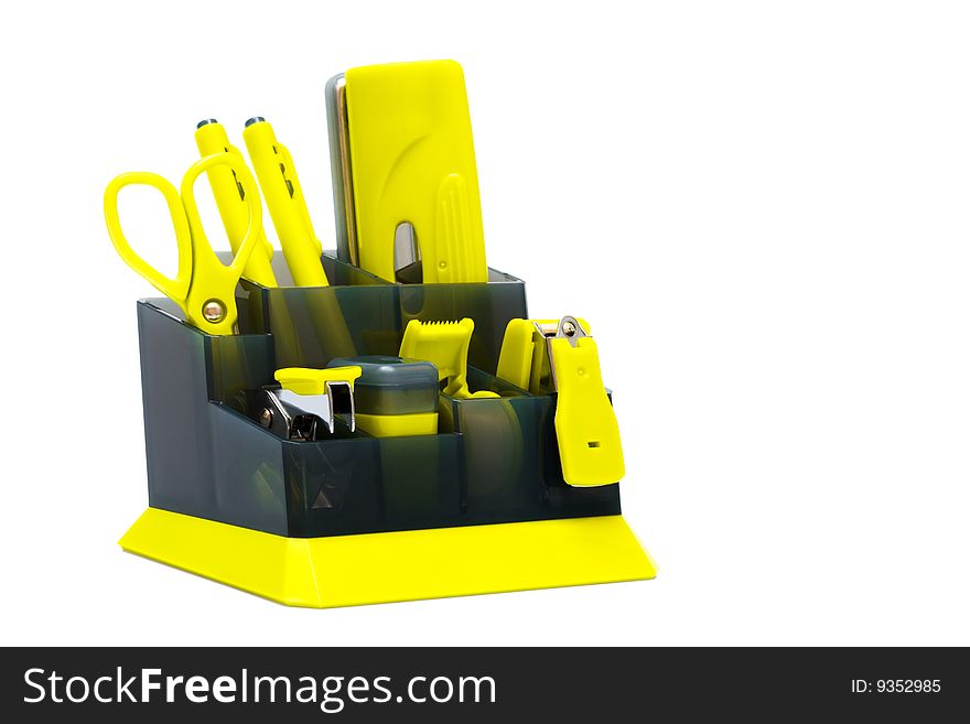 Yellow Desk Organizer