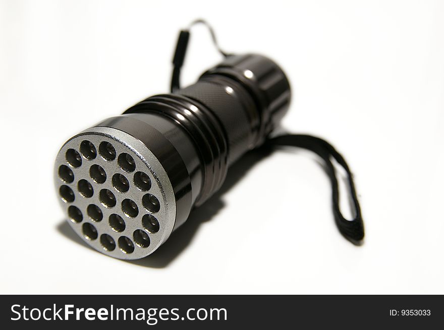 Led flashlight isolated on white