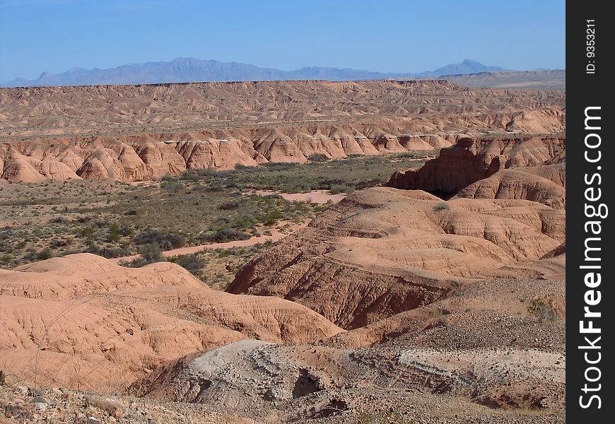 A scenic view of the desert landscape of Nevada, United States