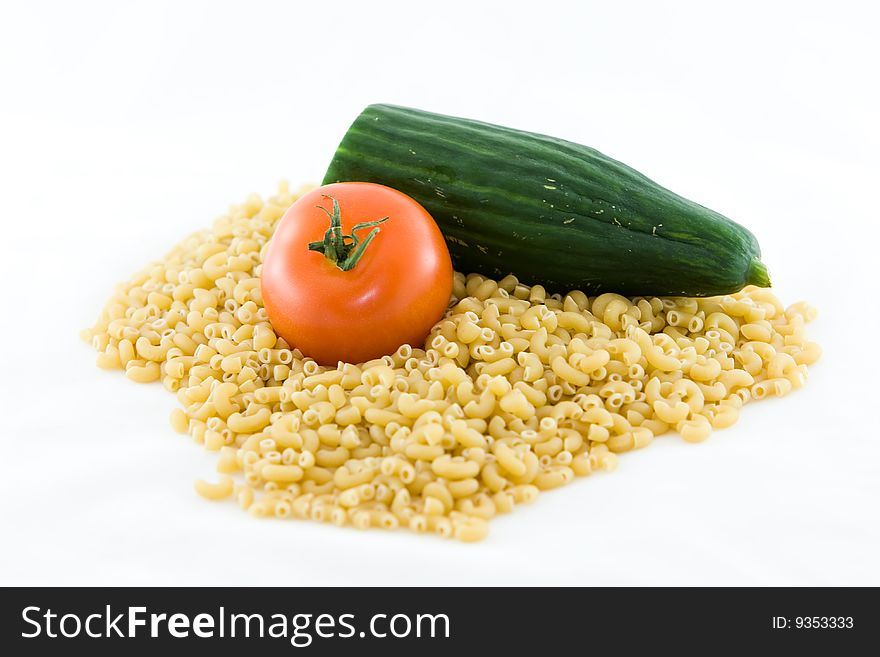 Italian ingredients on a white background. Italian ingredients on a white background.