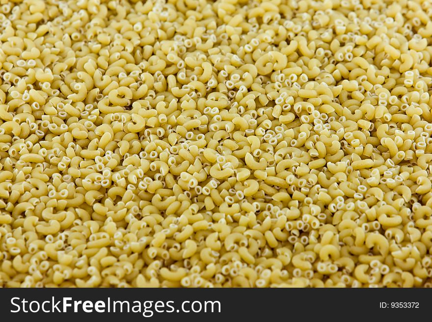 A field of macaroni isolated.