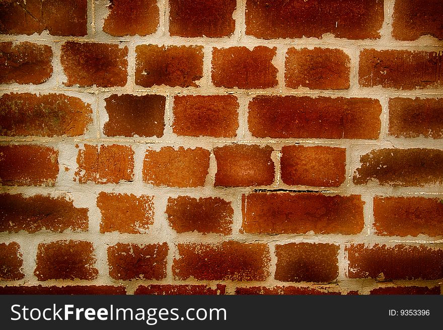 Red brick and mortar background