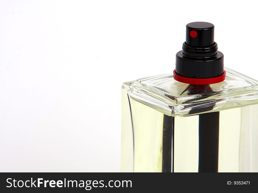 Perfume bottle isolated on the white background
