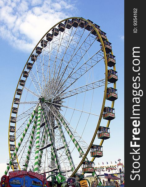 Ferris Wheel at the amusement park in Stuttgart-Bad Cannstatt