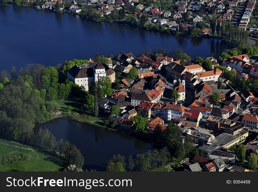 Manor house in czech republic air photo. Manor house in czech republic air photo
