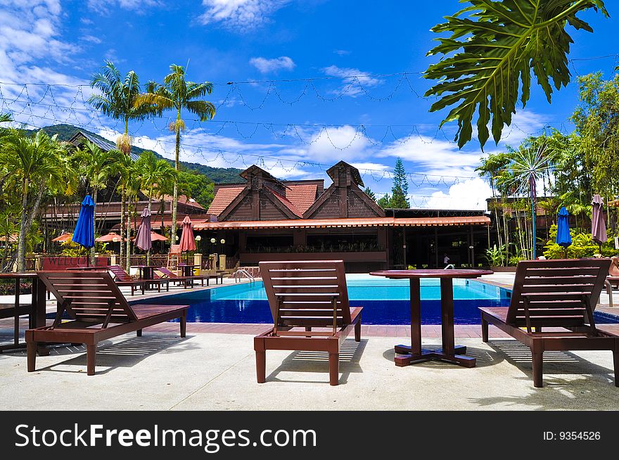 Swimming Pool at Tropical Resort