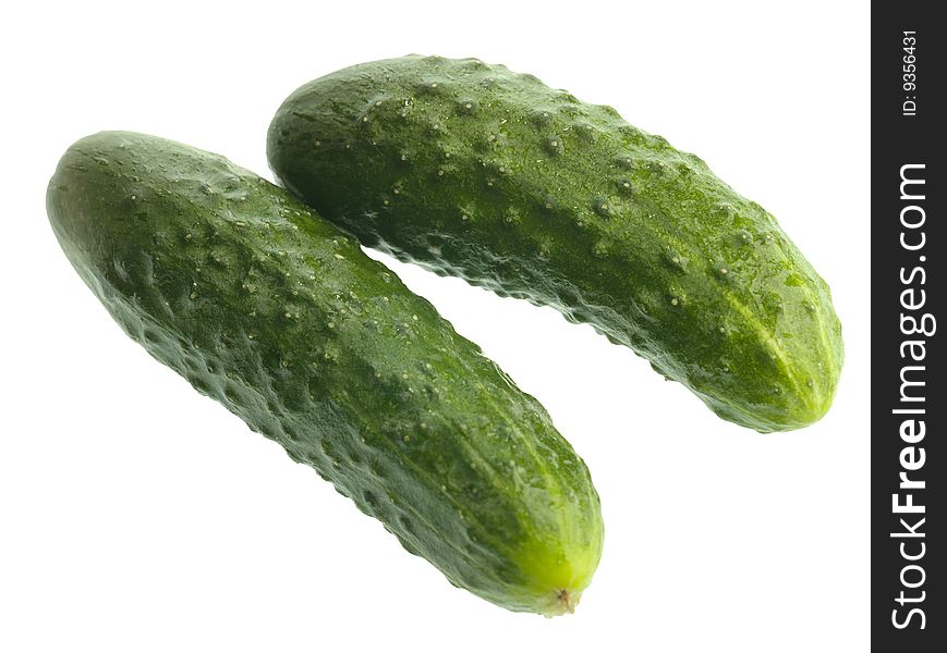 Cucumbers. Isolated with clipping path