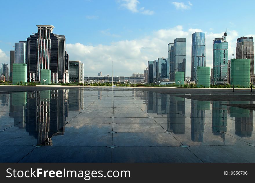 Modern Office buildings and reflections