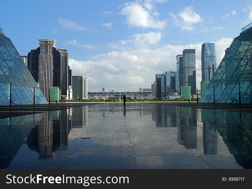 Modern Office buildings and reflections