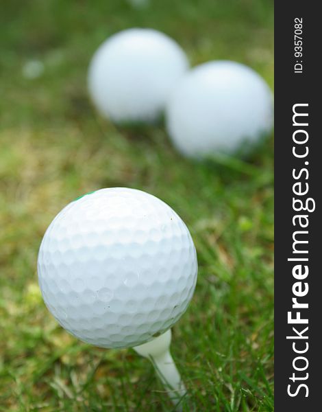 Golf ball with copy space