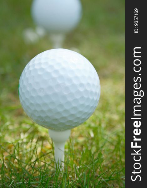 Golf ball with copy space