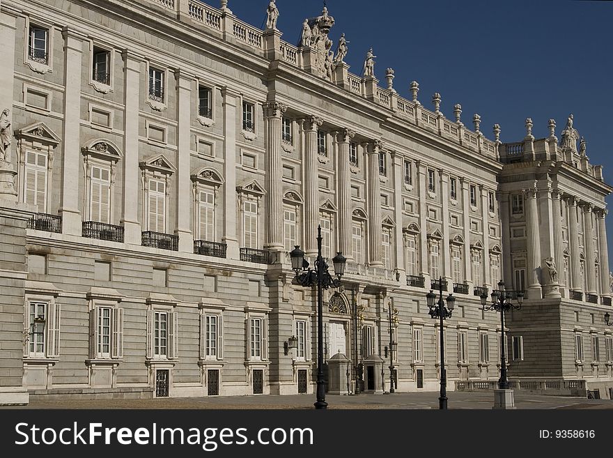 Real Palace in Madrid in Spain