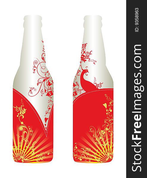A bottle design to show oriental culture. A bottle design to show oriental culture.