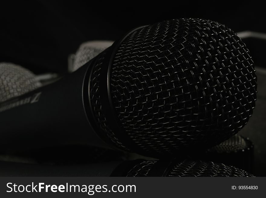 Close Up Photo of Black Microphone