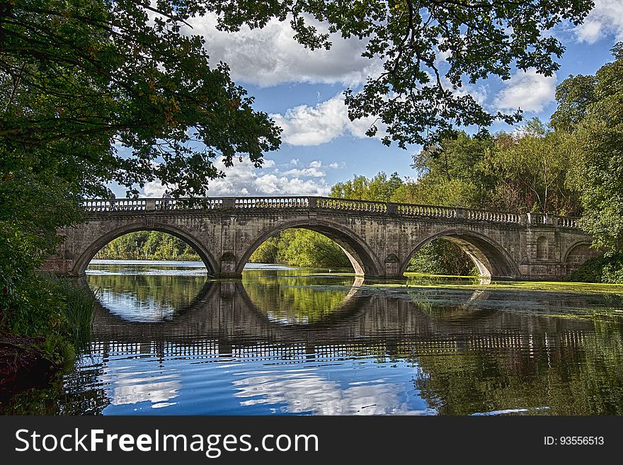 Bridge over a Lake during Day Time