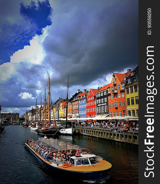 A view from the Nyhavn district in Copenhagen, Denmark. A view from the Nyhavn district in Copenhagen, Denmark.