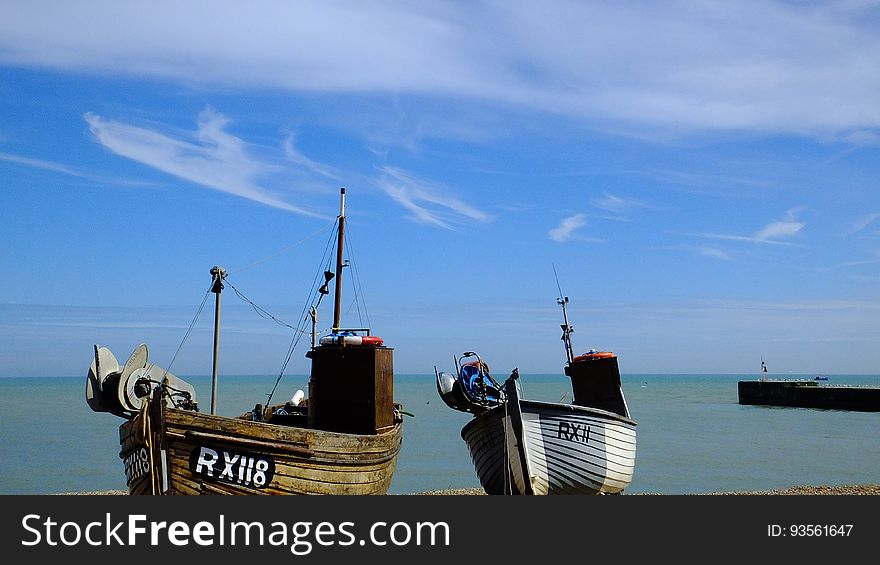 Fishing Boats On Seacoast