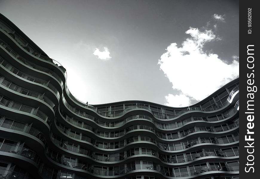 Contemporary architecture in black and white