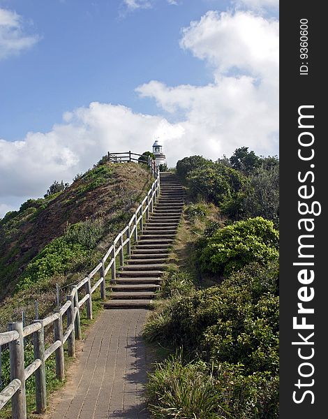 Stairs leading to Cape Byron lighthouse