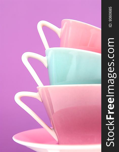 Coffee or tea cups concept. Coffee or tea cups concept