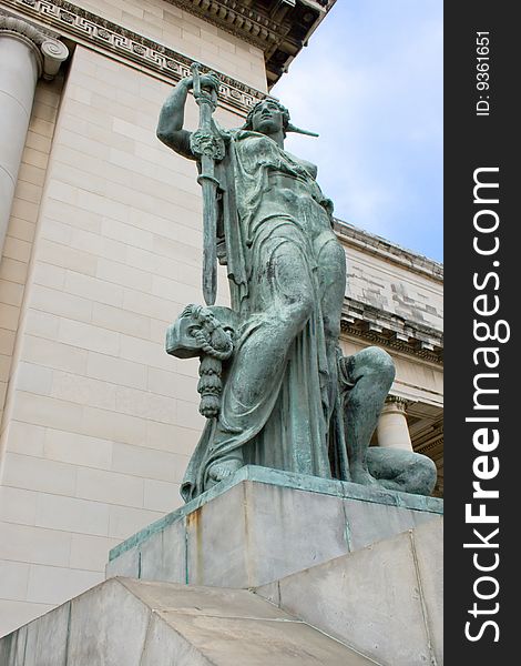 Statue at Capitol in Havana, Cuba.