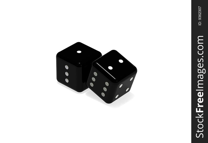 Two black cubes