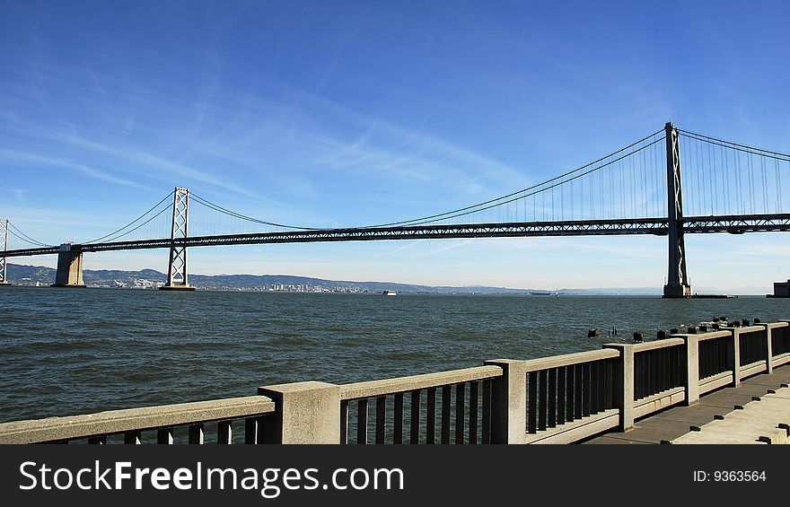 The Oakland Bay Bridge connects San Francisco and Oakland