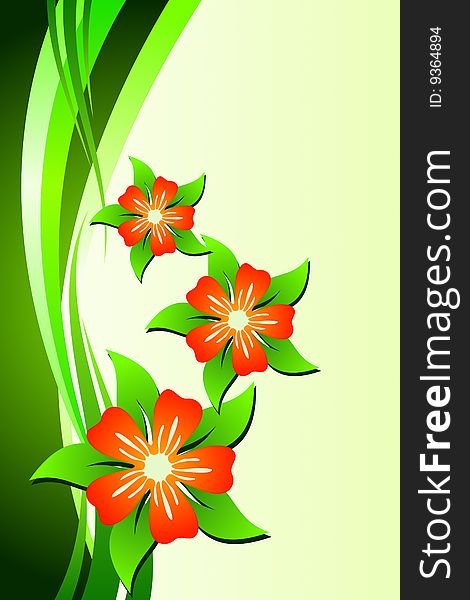 Vector illustration of flower background. Vector illustration of flower background