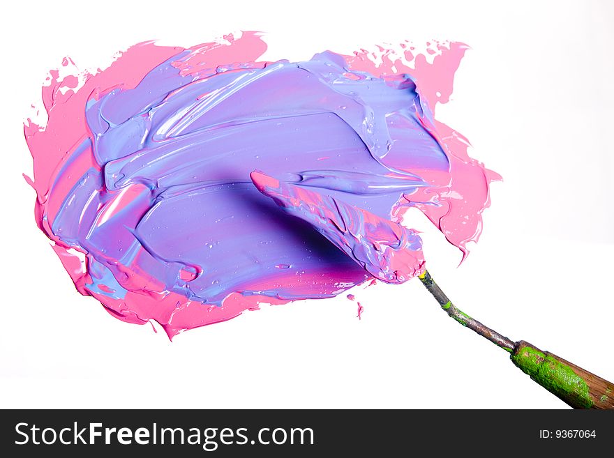 Acrylic paint isolated