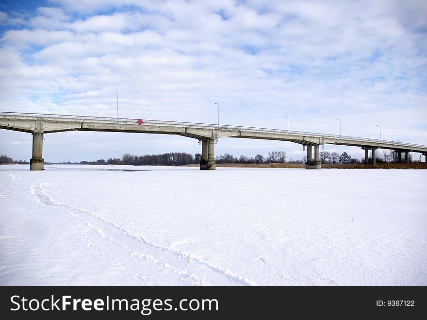 Bridge in winter