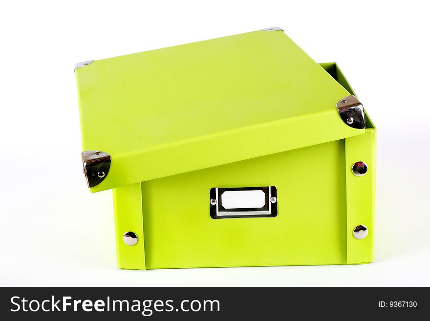 Isolated Open Green Box