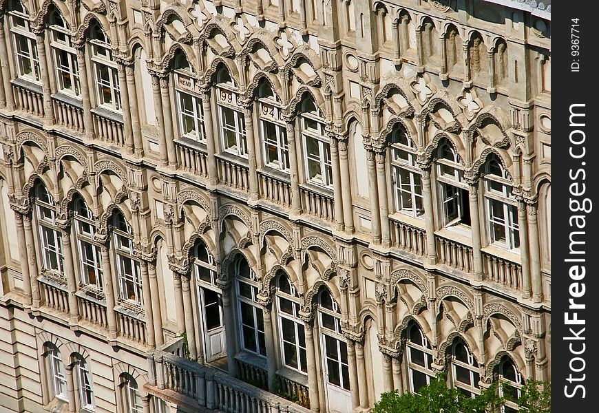 Games of windows from an old building in Budapest. Games of windows from an old building in Budapest.