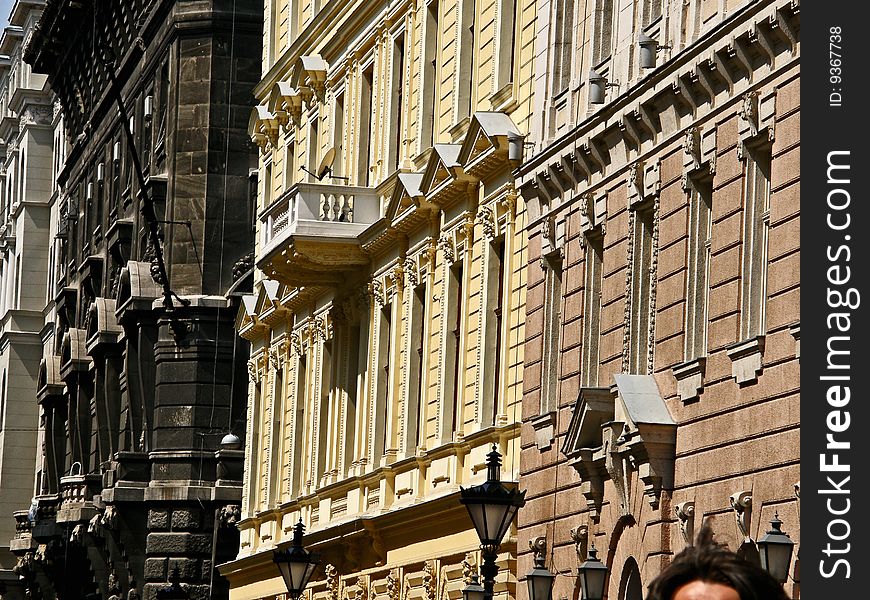 Games of windows from an old building in Budapest. Games of windows from an old building in Budapest.