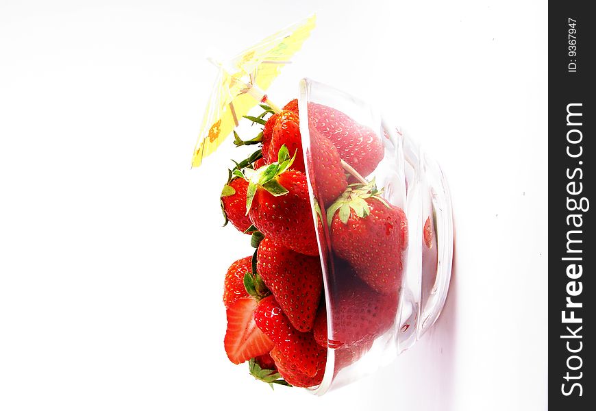 Bowl full of fresh strawberries. Bowl full of fresh strawberries